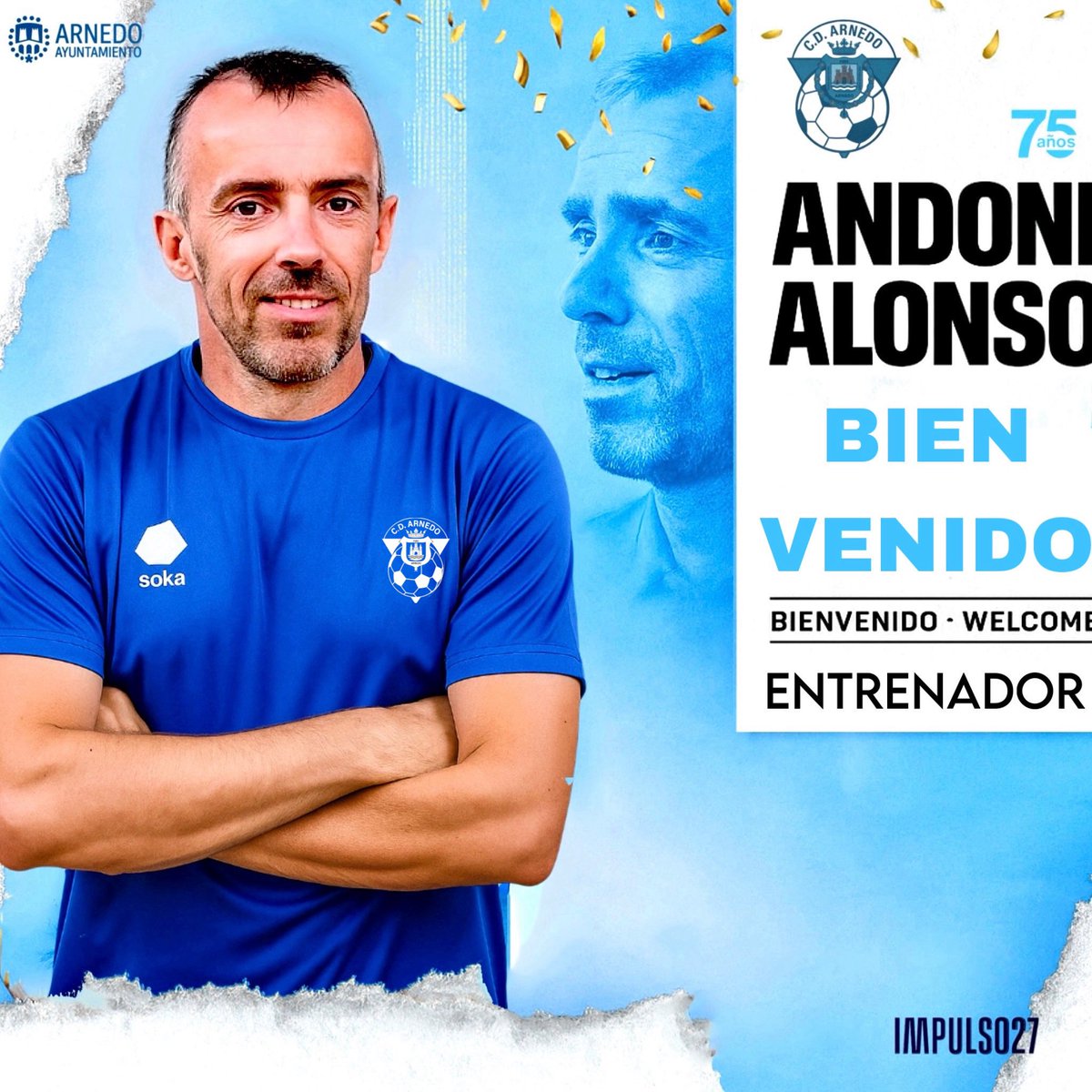 CD Arnedo (@cdarnedo) on Twitter photo 📣 ¡Bienvenido, <a href="/andonialo/">Andoni Alonso Lana</a> !
Nuevo míster del CD Arnedo, con experiencia en la Segunda RFEF ( <a href="/UD_Mutilvera/">U.D.Mutilvera</a> , <a href="/CD_Izarra/">CD Izarra</a> …).
Llega con una filosofía clara: competir, crecer y devolver la ilusión.
🤍🩵 ¡A por todas, míster!
#VamosArnedo #75Años
#UnPuebloUnEquipoUnaIlusión 📣 ¡Bienvenido, <a href="/andonialo/">Andoni Alonso Lana</a> !
Nuevo míster del CD Arnedo, con experiencia en la Segunda RFEF ( <a href="/UD_Mutilvera/">U.D.Mutilvera</a> , <a href="/CD_Izarra/">CD Izarra</a> …).
Llega con una filosofía clara: competir, crecer y devolver la ilusión.
🤍🩵 ¡A por todas, míster!
#VamosArnedo #75Años
#UnPuebloUnEquipoUnaIlusión