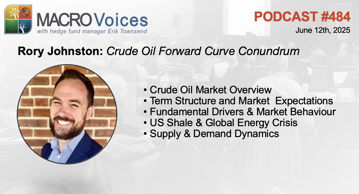 MacroVoices Podcast (@macrovoices) on Twitter photo MacroVoices <a href="/ErikSTownsend/">Erik Townsend 🛢️</a> & <a href="/PatrickCeresna/">Patrick Ceresna📈📉</a> welcome, <a href="/Rory_Johnston/">Rory Johnston</a>. They’ll discuss Rory’s view that the WTI forward curve has taken an unprecedented and bizarre shape, and much more. bit.ly/4jSlHOz MacroVoices <a href="/ErikSTownsend/">Erik Townsend 🛢️</a> & <a href="/PatrickCeresna/">Patrick Ceresna📈📉</a> welcome, <a href="/Rory_Johnston/">Rory Johnston</a>. They’ll discuss Rory’s view that the WTI forward curve has taken an unprecedented and bizarre shape, and much more. bit.ly/4jSlHOz