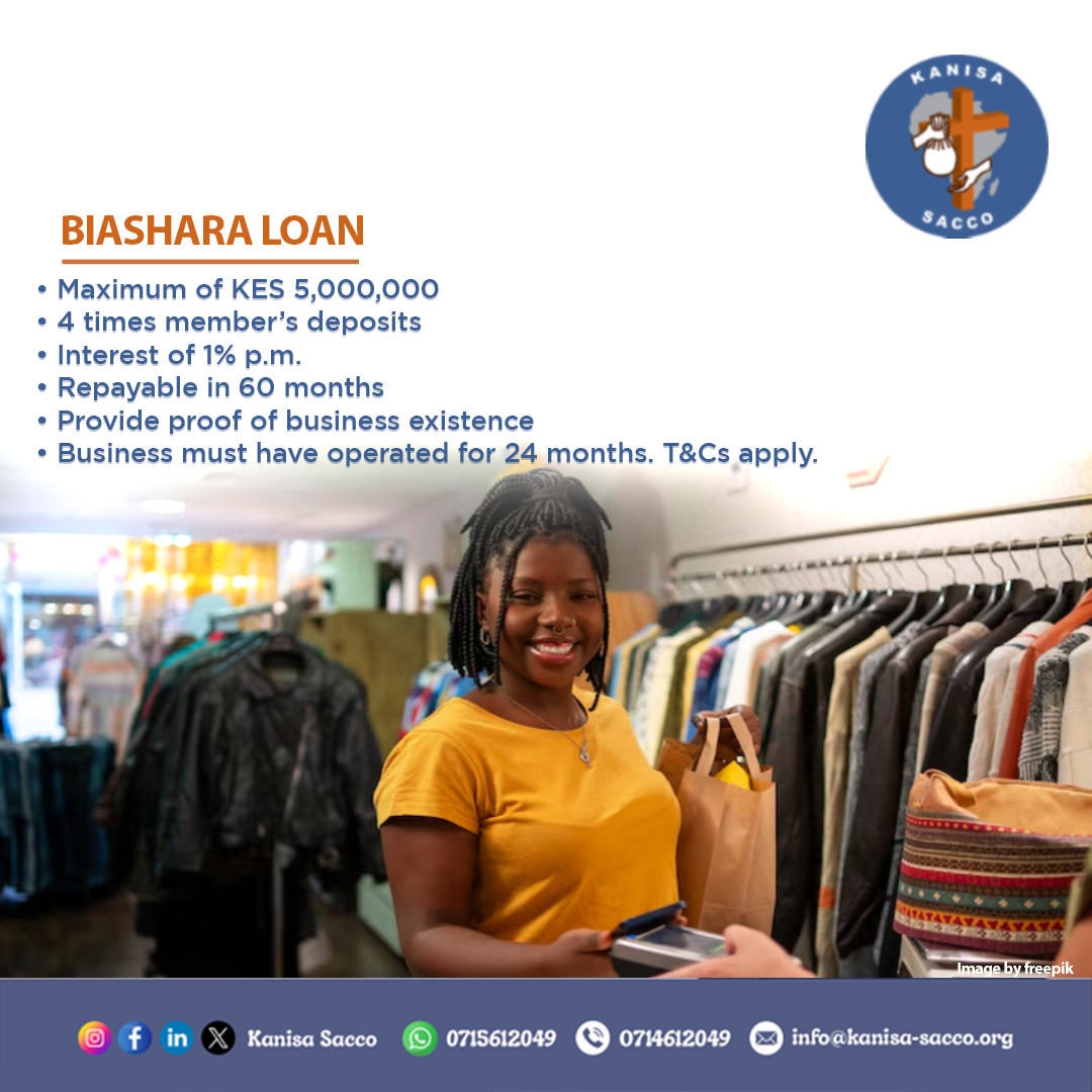 Do you need funds to boost or grow your business? Apply for Biashara loan today, get up to 5 Million and repay in 60 months. For inquiries, call 0111056100. T&amp;Cs Apply. #loan