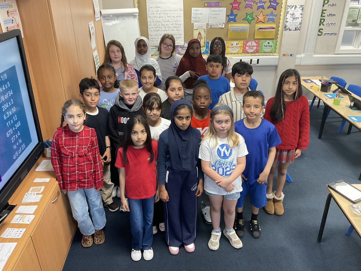 4A are wearing red, white and blue to show support for VE Day