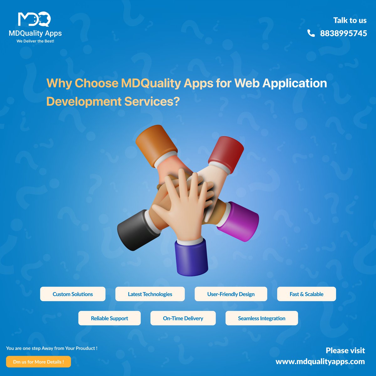 mdqualityapps's tweet image. MDQuality Apps: Your Partner for Reliable, Scalable, and Seamless Web Application Solutions!

📞 Call us: 8838995745
🌐 mdqualityapps.com

#MDQualityApps #WebDevelopment #CustomSolutions #AppDevelopment #TechInnovation #ReliableSupport #OnTimeDelivery #SeamlessIntegration