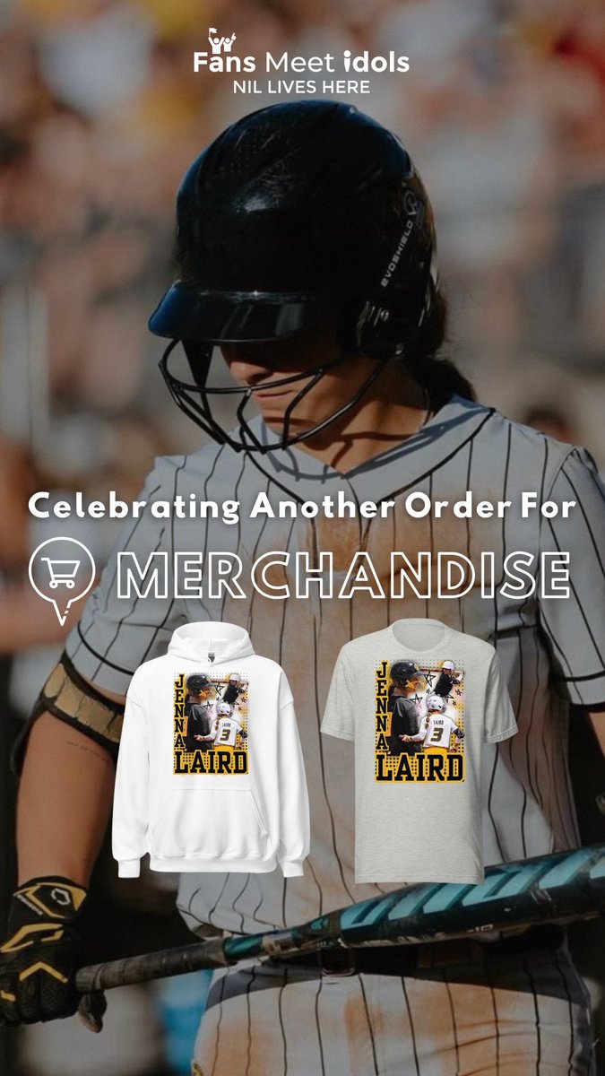 SAVE on Jenna’s <a href="/_jennalaird/">Jenna Laird</a> Merch with code X10 this season!                 

Fans can order Hats, T-Shirts, and more!                

Shop here : app.fansmeetidols.com/jennalaird3