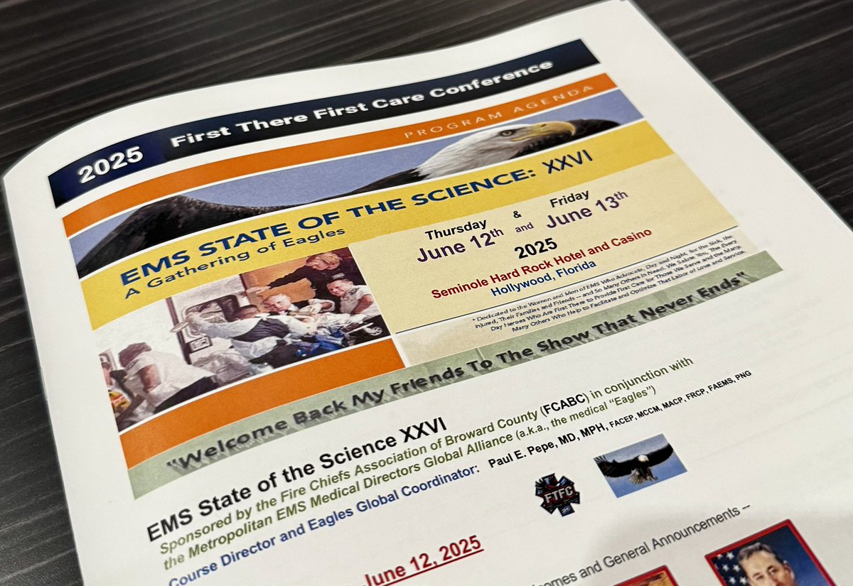drjeffgoodloe's tweet image. It’s the 26th @EaglesGather & this year again a big part of @1stThere1stCare. Great friend & colleague @ColwellMD opening our didactics with The Pentagon of Progress…key latest insights & concepts in #EMS trauma care. CME for all attendees provided by @ACEPNation