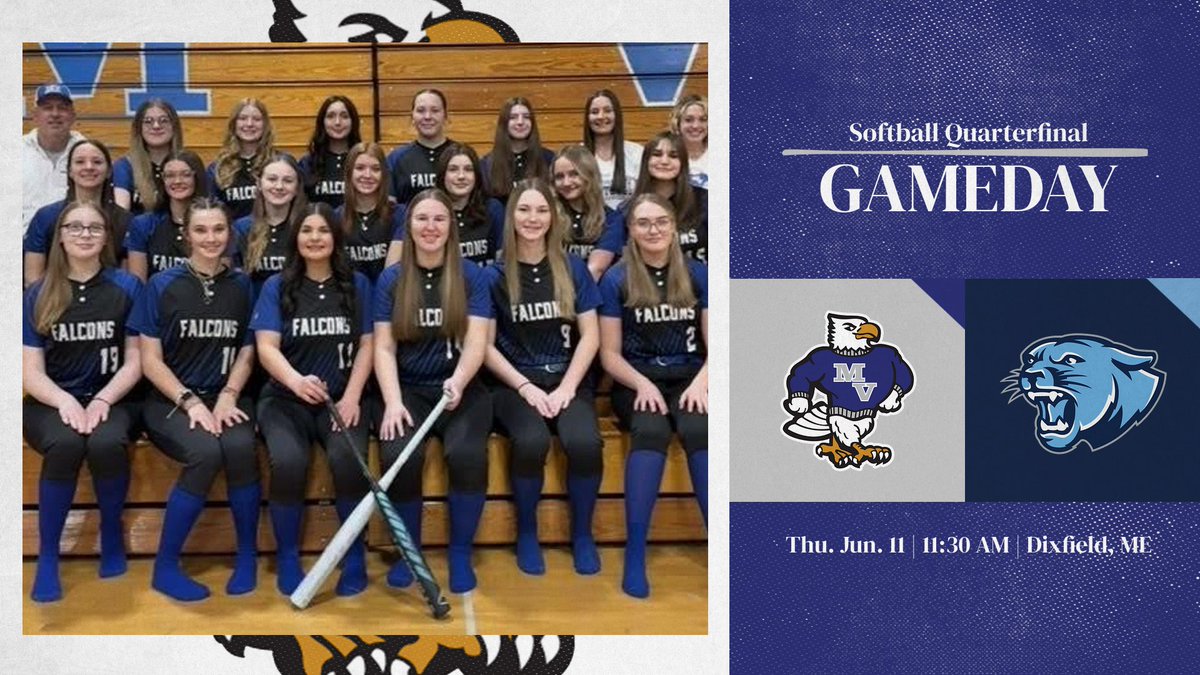 MVHSFALCONPRIDE's tweet image. Today is a big day! First at 11:30 AM we have a softball quarterfinal at Dirigo and then tonight is graduation!  If you are able, get out and support the Falcons.  If you can&apos;t be at the game, follow along on GameChanger. #FalconsFly