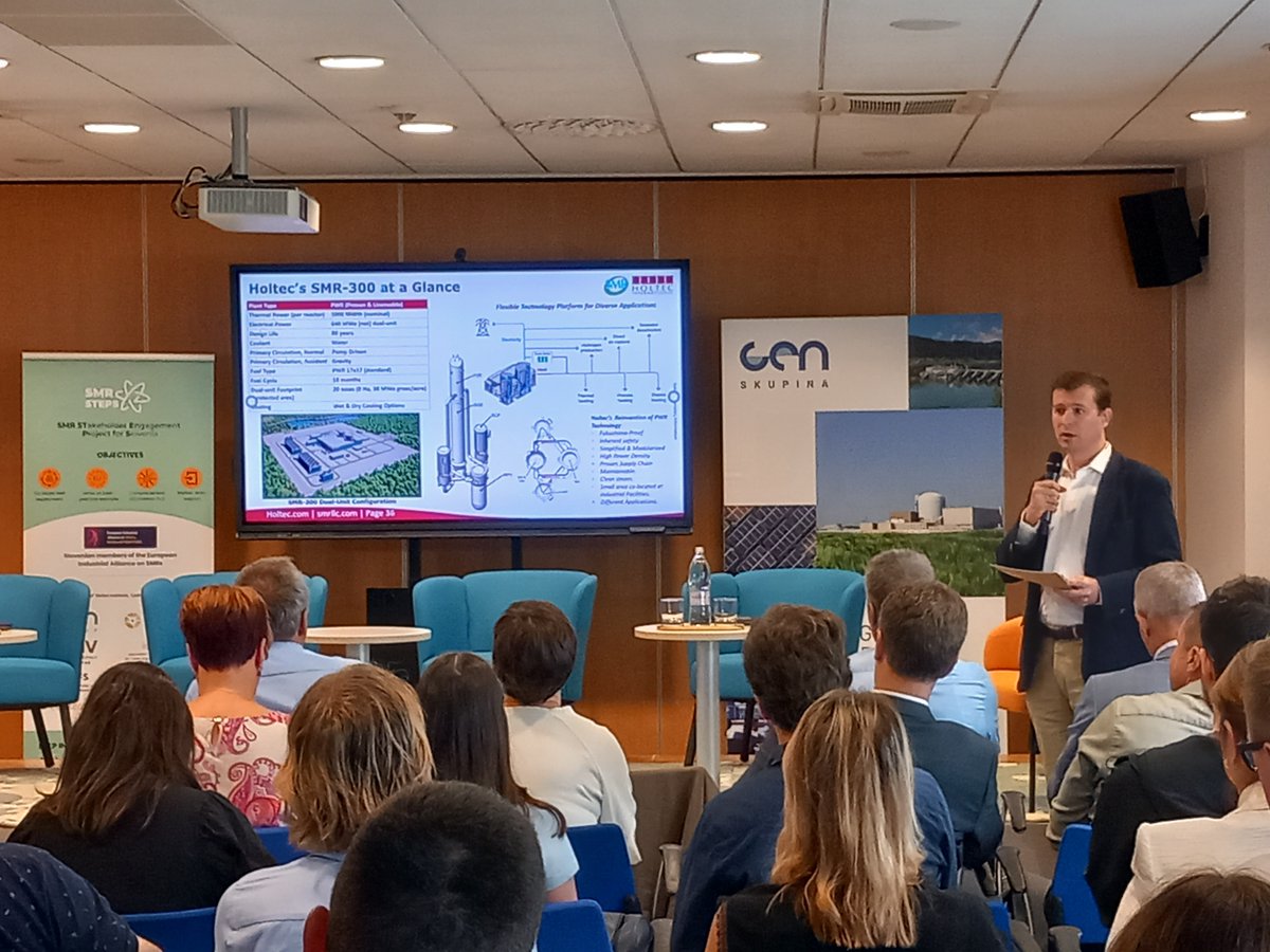 holtecintl's tweet image. Rafael Marin, Senior Program Manager for Holtec Europe, and William Bizollon, Business Development Engineer, participated in the SMR STEPS conference held on June 10 in Krško, Slovenia. This initiative brought together industry leaders, national & local institutions, policymakers…