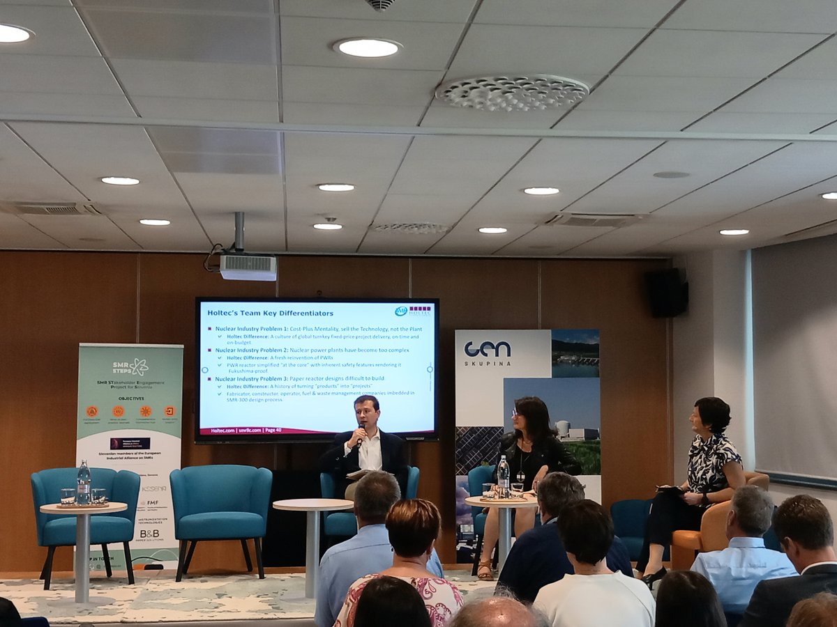 holtecintl's tweet image. Rafael Marin, Senior Program Manager for Holtec Europe, and William Bizollon, Business Development Engineer, participated in the SMR STEPS conference held on June 10 in Krško, Slovenia. This initiative brought together industry leaders, national & local institutions, policymakers…