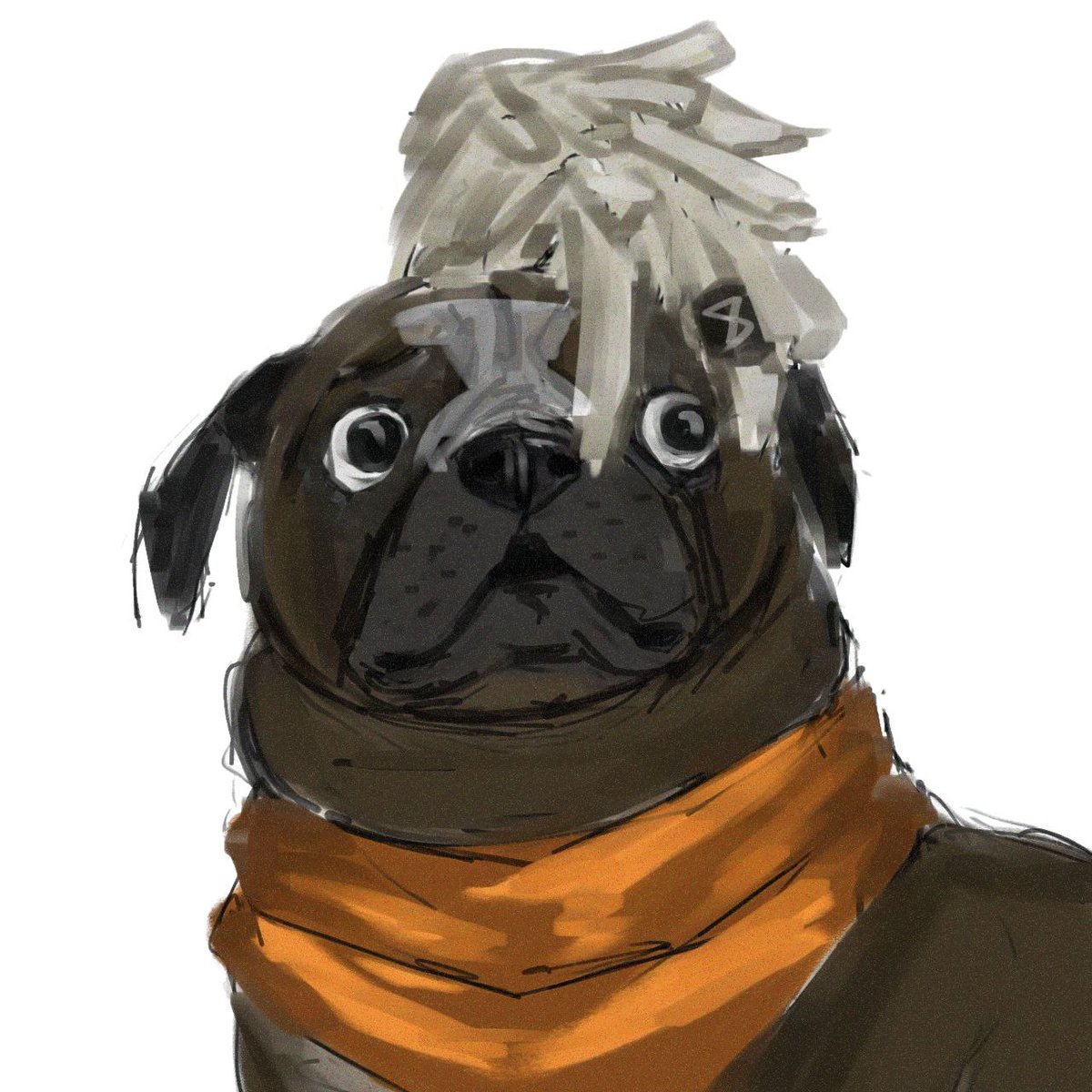 PandiTati's tweet image. Confused Pugkko. I had to, I'm sorry (I'm not)