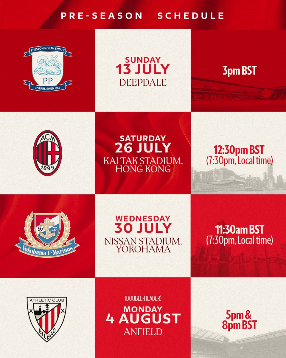 Our pre-season fixtures are set 🗓️