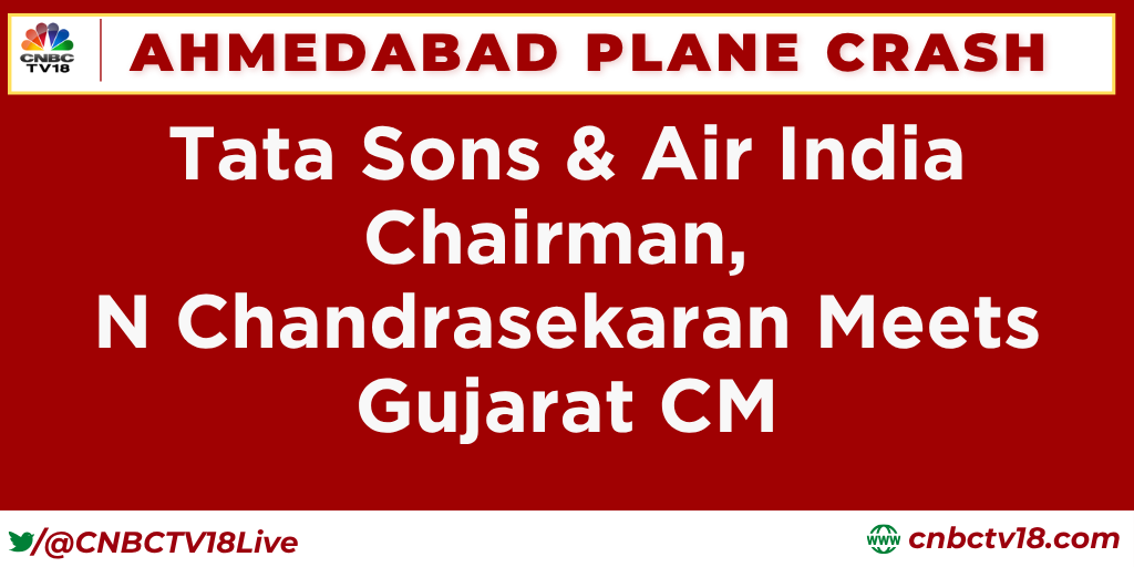 CNBCTV18Live's tweet photo. #JustIn | Tata sons & Air India Chairman, N Chandrasekaran meets Gujarat CM, Bhupendra Patel
#FlightCrashReport #AirSafetyIndia #AviationAlert #FlightEmergency #FlightFromIndia #LiveCrashUpdate #planecrash https://t.co/NeHOuc7yQu