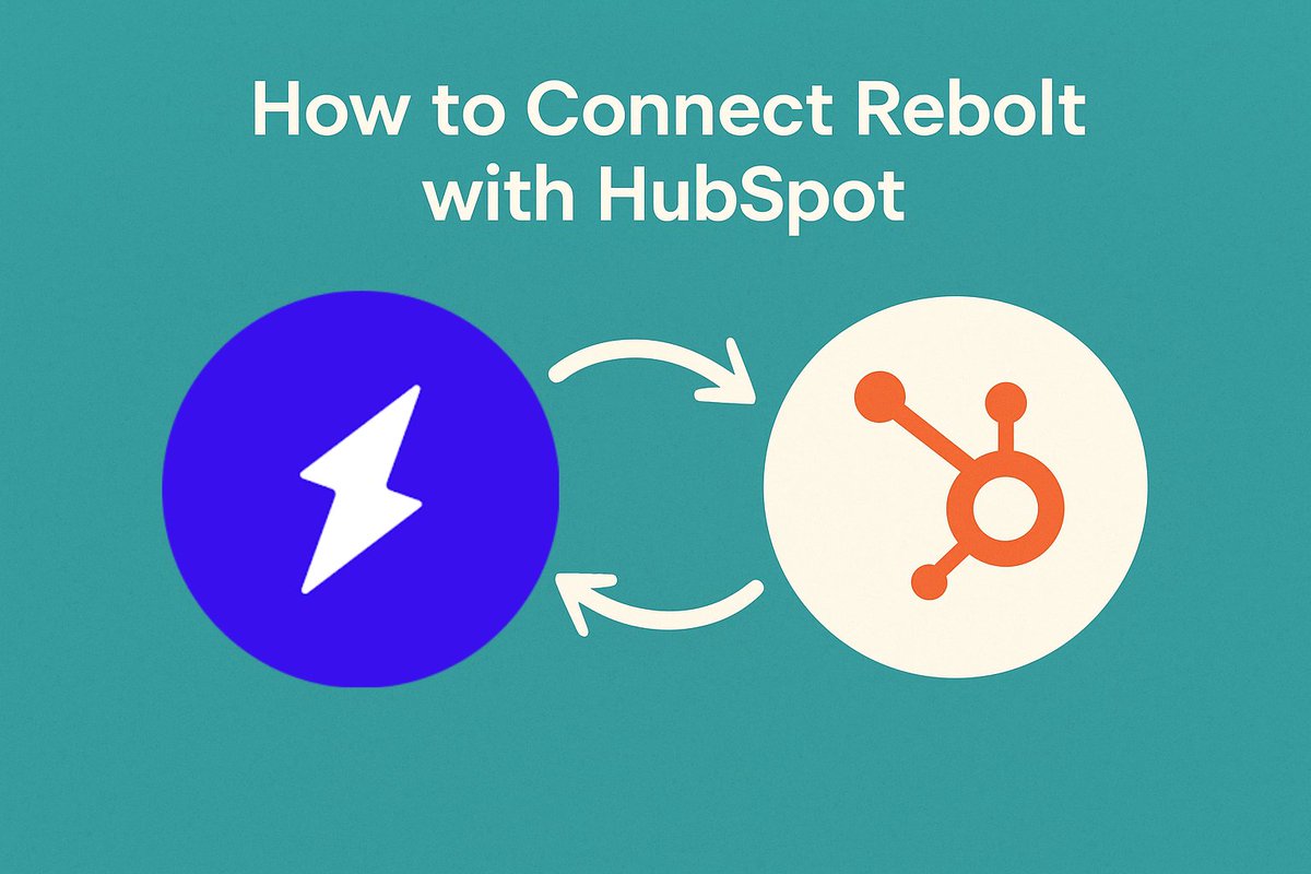 Tired of juggling form entries and CRM updates manually? 😩

Get Rebolt talking to HubSpot in just a few clicks.

Rebolt + HubSpot =
✅ Auto-sync leads
✅ Save time
✅ Scale faster

👉 Start here: rebolt.app/blog/rebolt-hu…

#LeadAutomation #HubSpot #SaaS #MarketingStack #Rebolt