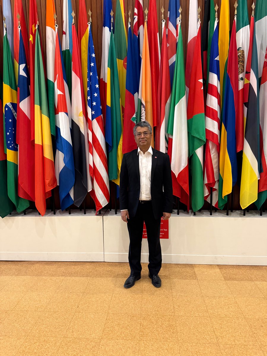At UNESCO HQ in Paris to celebrate 50 years of the International Hydrological Programme. Honoured to also begin my third 4-year term as UNESCO Chair on International Water Cooperation. Grateful for the continued trust and opportunity to advance global water dialogue.