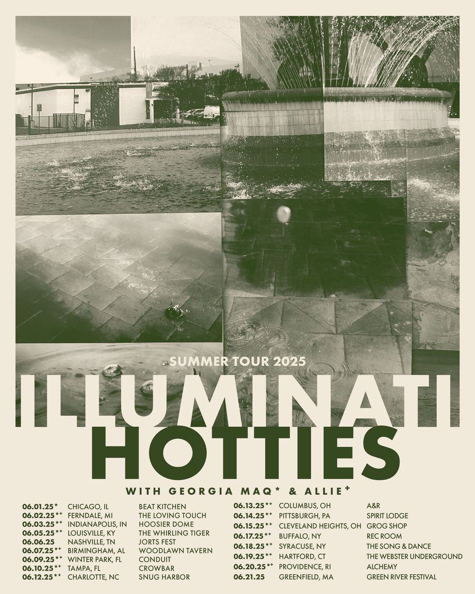illuminati hotties (@illuminatihotts) on Twitter photo thanks florida for the gator-sized fun! IH / Georgia Maq / allie tour heads north TODAY 🐊 next chunk of shows:
6.12 charlotte nc
6.13 columbus oh
6.14 pittsburgh pa
6.15 cleveland oh
6.17 buffalo ny
6.18 syracuse ny
6.19 hartford ct
6.20 providence ri
6.21 <a href="/greenriverfest/">Green River Festival</a> !! thanks florida for the gator-sized fun! IH / Georgia Maq / allie tour heads north TODAY 🐊 next chunk of shows:
6.12 charlotte nc
6.13 columbus oh
6.14 pittsburgh pa
6.15 cleveland oh
6.17 buffalo ny
6.18 syracuse ny
6.19 hartford ct
6.20 providence ri
6.21 <a href="/greenriverfest/">Green River Festival</a> !!