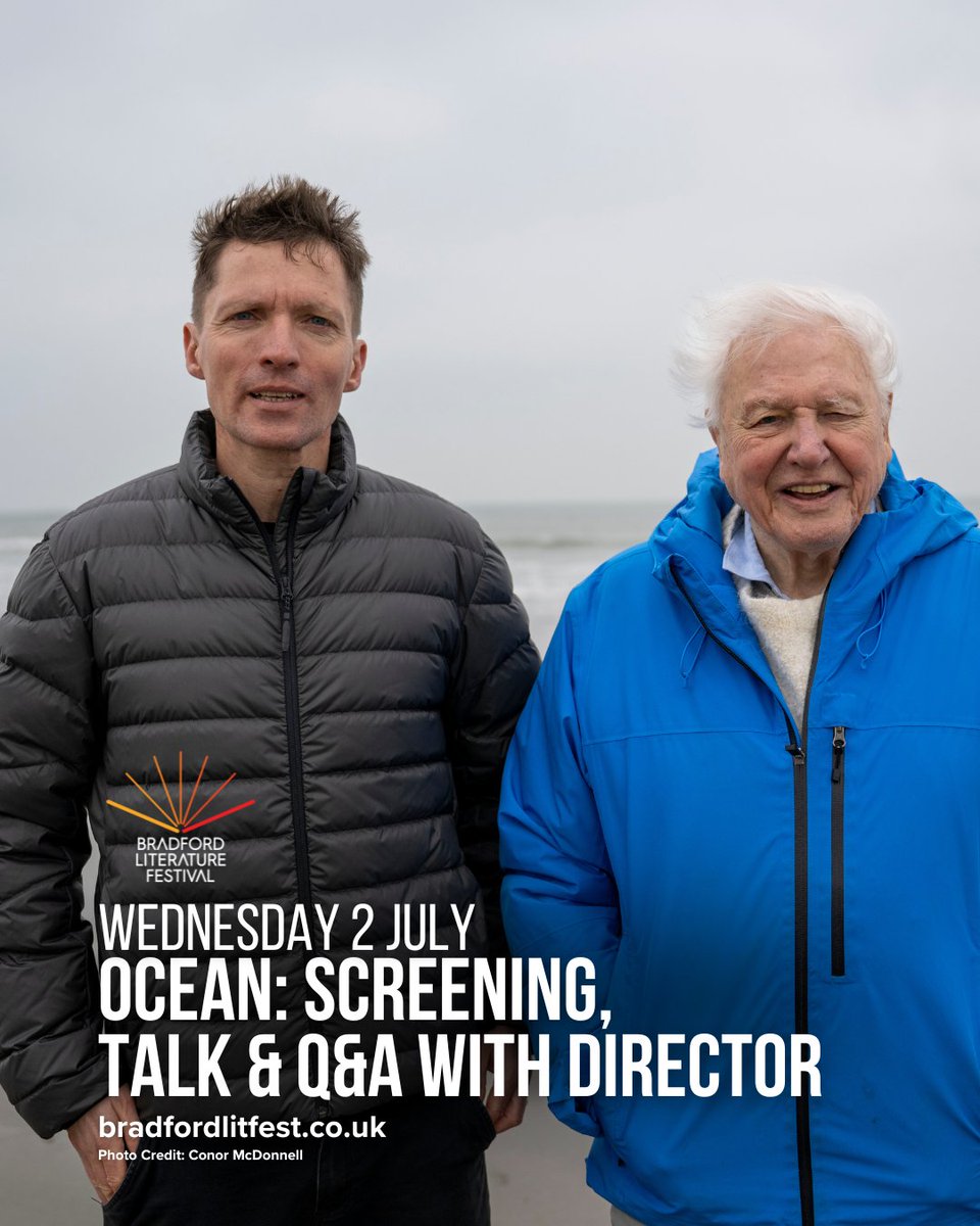 BradfordLitFest's tweet photo. 🌊 This week marks the UN 2025 Ocean Summit - a global call to protect our blue planet.
Join us at #BradfordLitFest for a screening of Ocean, exploring our deep connection to the sea
🎟️ https://t.co/7iphbogRhP
#OceanFilm #UNOceanSummit #BLF2025 #DavidAttenborough https://t.co/Q3E9Nr99dl