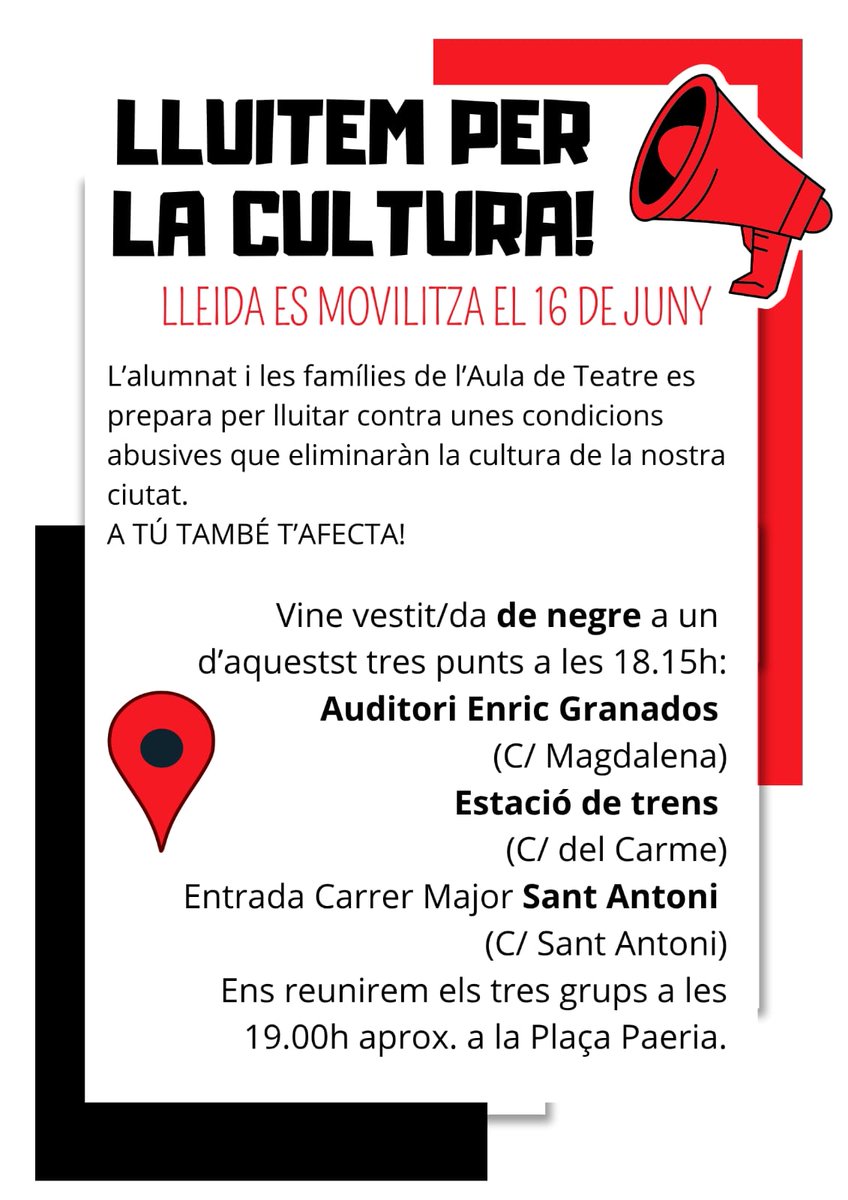 JOVENTPERLAULA: l'alumnat de l'Aula de Teatre també en contra de la nova licitació de la Paeria de Lleida per la seva escola

radiorossello.cat/news/joventper…