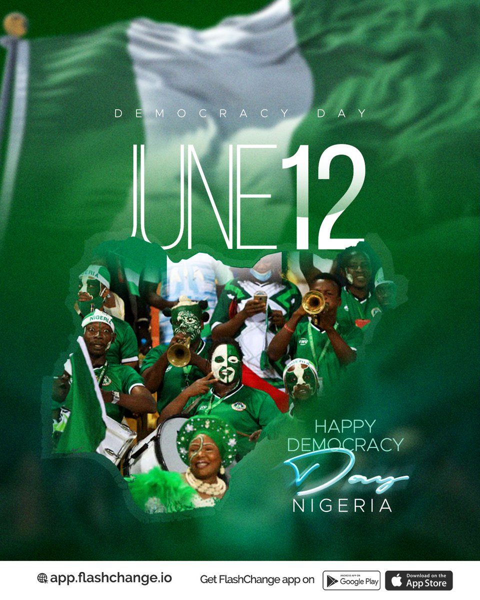 At Flashchange, we celebrate the spirit of democracy: the freedom to dream, to build, and to create change. Happy Democracy Day, Nigeria. Here is to progress powered by people.

#FlashChange #DemocracyDay #June12
