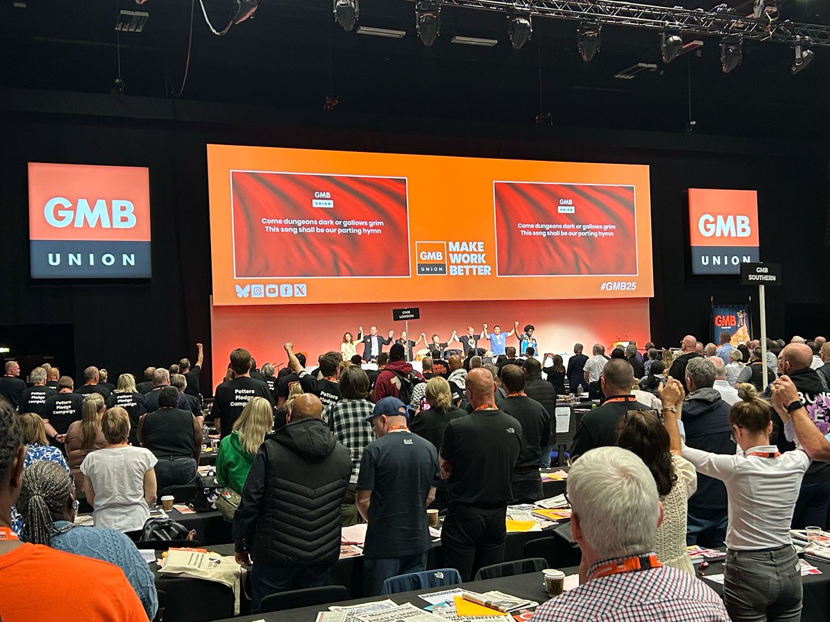 Congress ends with The Red Flag ringing through the hall. A defiant anthem. A proud tradition. 🌹

Onward. ✊

#TheRedFlag #GMB25 #Solidarity