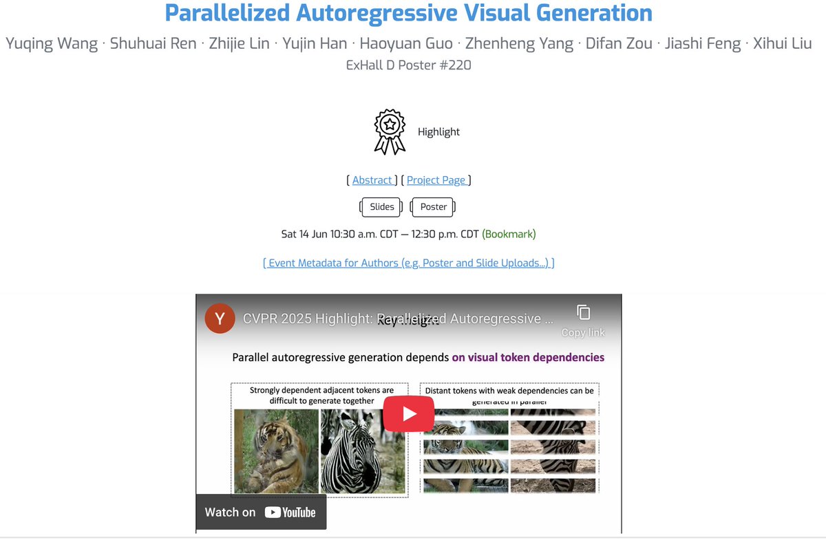 Xihui Liu (@xihuiliu) on Twitter photo I am at #CVPR2025 this week looking forward to chat: Parallelized Autoregressive Visual Generation (Highlight yuqingwang1029.github.io/PAR-project/)ļ¼Sat 10:30 am #220
T2V-CompBench: A Comprehensive Benchmark for Compositional Text-to-video Generation (t2v-compbench-2025.github.io) Fri 4:00 pm #290 I am at #CVPR2025 this week looking forward to chat: Parallelized Autoregressive Visual Generation (Highlight yuqingwang1029.github.io/PAR-project/)ļ¼Sat 10:30 am #220
T2V-CompBench: A Comprehensive Benchmark for Compositional Text-to-video Generation (t2v-compbench-2025.github.io) Fri 4:00 pm #290