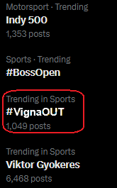 AeroTechVH's tweet photo. Trending ✊✊✊

#ElkannOUT #VignaOUT 

https://t.co/tBNjJiX4bl https://t.co/FRQ9dpv0H2