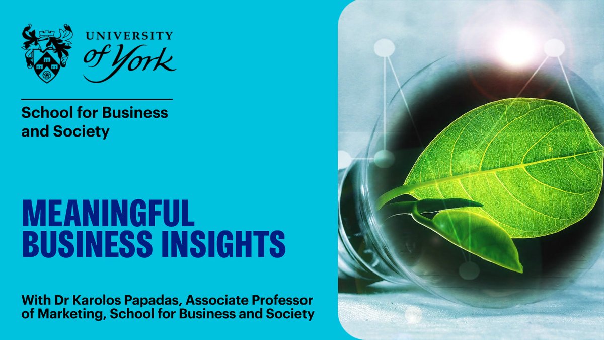 School for Business and Society 🏫 (@uoy_sbs) on Twitter photo 🎧 Latest episode of our Meaningful Business podcast, hosted by <a href="/AlexAlterskye/">Dr. Alex Alterskye 🇪🇺🇬🇧</a>, is out now!
In this episode, we welcome <a href="/KarolosPapadas/">Karolos Papadas</a>, Associate Professor of Marketing in <a href="/UoY_SBS/">School for Business and Society 🏫</a>, who discusses the topic of green marketing. 🍃
Listen here: youtu.be/nqZ2rMN1HYc 🎧 Latest episode of our Meaningful Business podcast, hosted by <a href="/AlexAlterskye/">Dr. Alex Alterskye 🇪🇺🇬🇧</a>, is out now!
In this episode, we welcome <a href="/KarolosPapadas/">Karolos Papadas</a>, Associate Professor of Marketing in <a href="/UoY_SBS/">School for Business and Society 🏫</a>, who discusses the topic of green marketing. 🍃
Listen here: youtu.be/nqZ2rMN1HYc