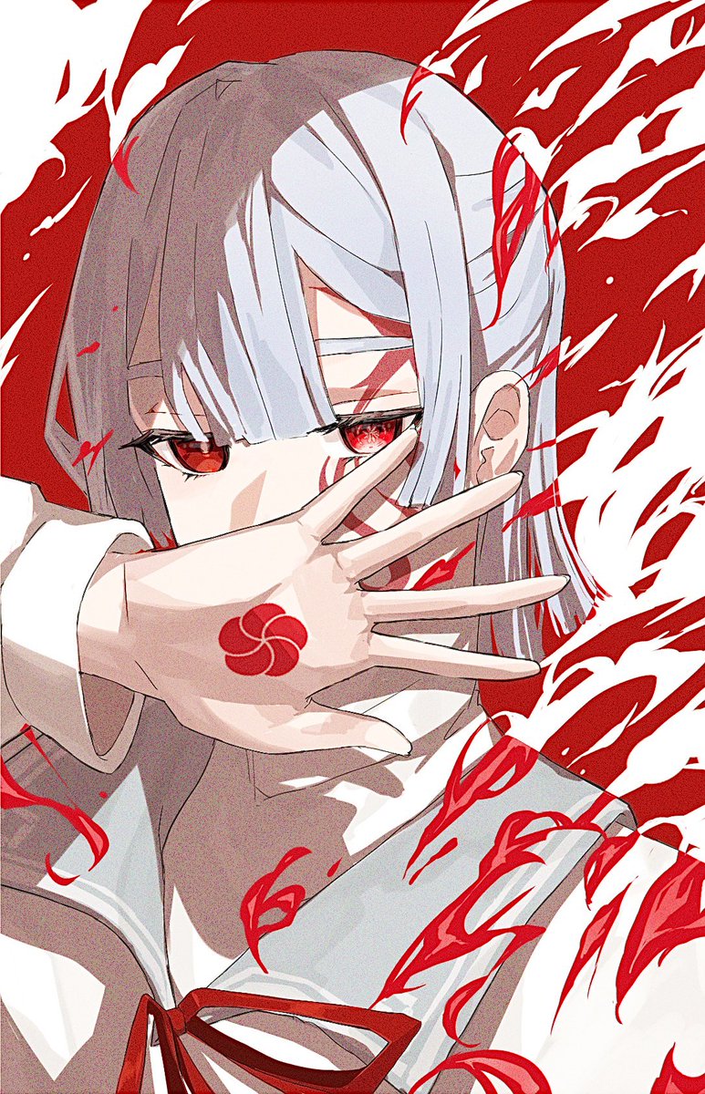 白の時、術どんなかなぁの絵
#上弦画