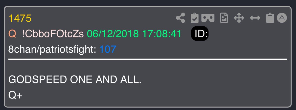 GM frens. 
Today’s delta 
GODSPEED ONE AND ALL.
Q+
🙏