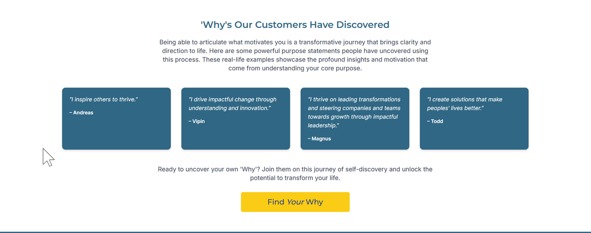 FindMyWhy_'s tweet image. If I build a product like this would anyone be interested? 
#PurposeDriven #FindYourWhy #LifeGoals #SelfDiscovery #MeaningfulLife #Motivational #selfdiscovery #intentionalliving