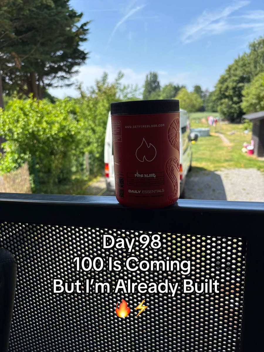 ElCryptAndalouz's tweet photo. Day 98 – 2 days from 100.
But I’m not impressed by numbers ⚡🔥
I’m impressed by who I became every single day.
Fireblood fueled it.
Discipline shaped it
💪 @ProfStanciu @getfireblood
#Day98 #Fireblood #Discipline #BrutalPower #NoExcuses #PreWorkout #Almost100 https://t.co/9SHjkkli2D