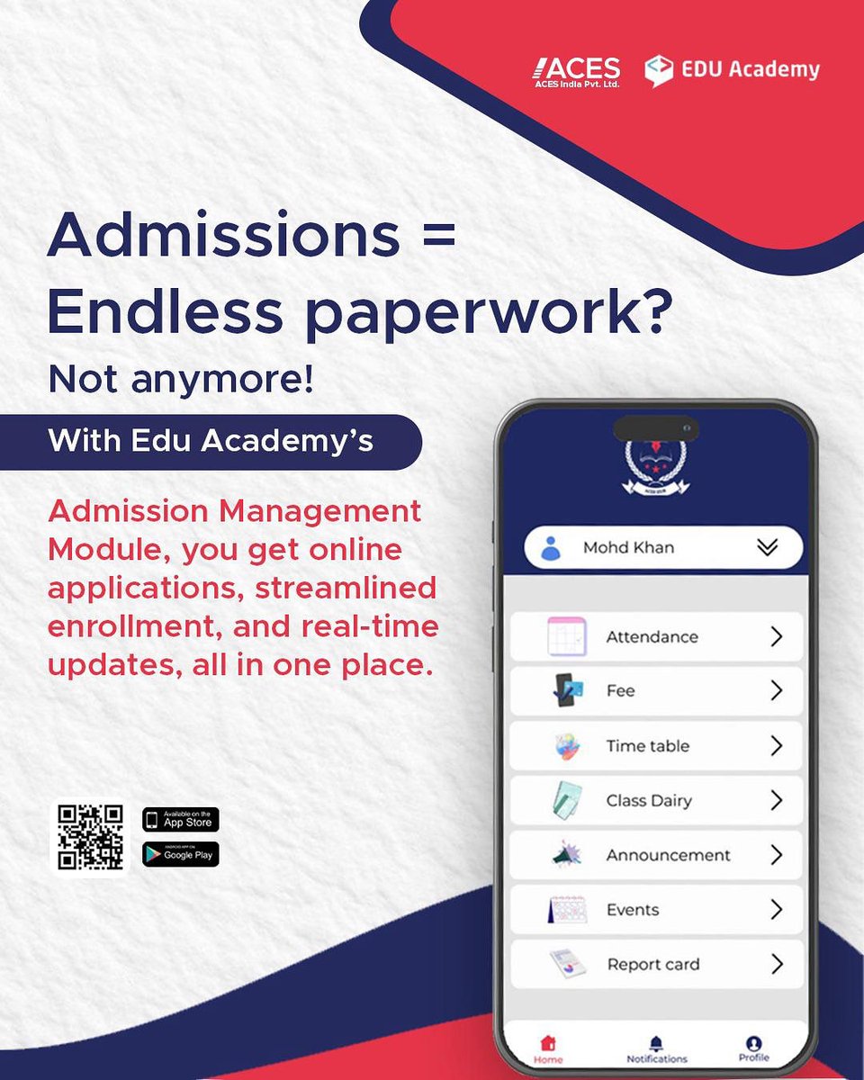 aceshub24's tweet photo. Simplify your entire admission process with Edu Academy’s Admission Management Module! 

From online applications to real-time status tracking, everything is streamlined, secure, and stress-free.

#ACESHub #ConnectedEducation #Education #Learning #FutureOfLearning #SmartLearning https://t.co/h7FfUfDjh6