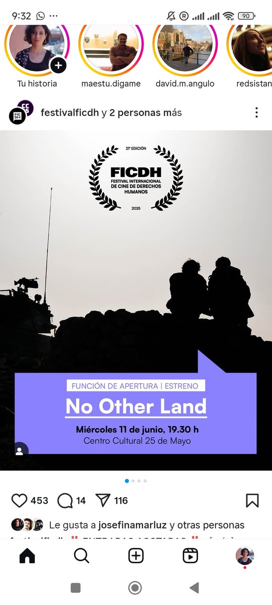 Lucía Nistal (@lucia_nistal) on Twitter photo Muy emotivo el comienzo del <a href="/FestivalFICDH/">Festival Internacional de Cine de Derechos Humanos</a> en Buenos Aires. Un festival de derechos humanos que solo podía inaugurarse en días como estos hablando de memoria, con la familia Santucho, y acompañando a Palestina con "No Other Land".
Seguiremos, estos días, hablando de fronteras. Muy emotivo el comienzo del <a href="/FestivalFICDH/">Festival Internacional de Cine de Derechos Humanos</a> en Buenos Aires. Un festival de derechos humanos que solo podía inaugurarse en días como estos hablando de memoria, con la familia Santucho, y acompañando a Palestina con "No Other Land".
Seguiremos, estos días, hablando de fronteras.