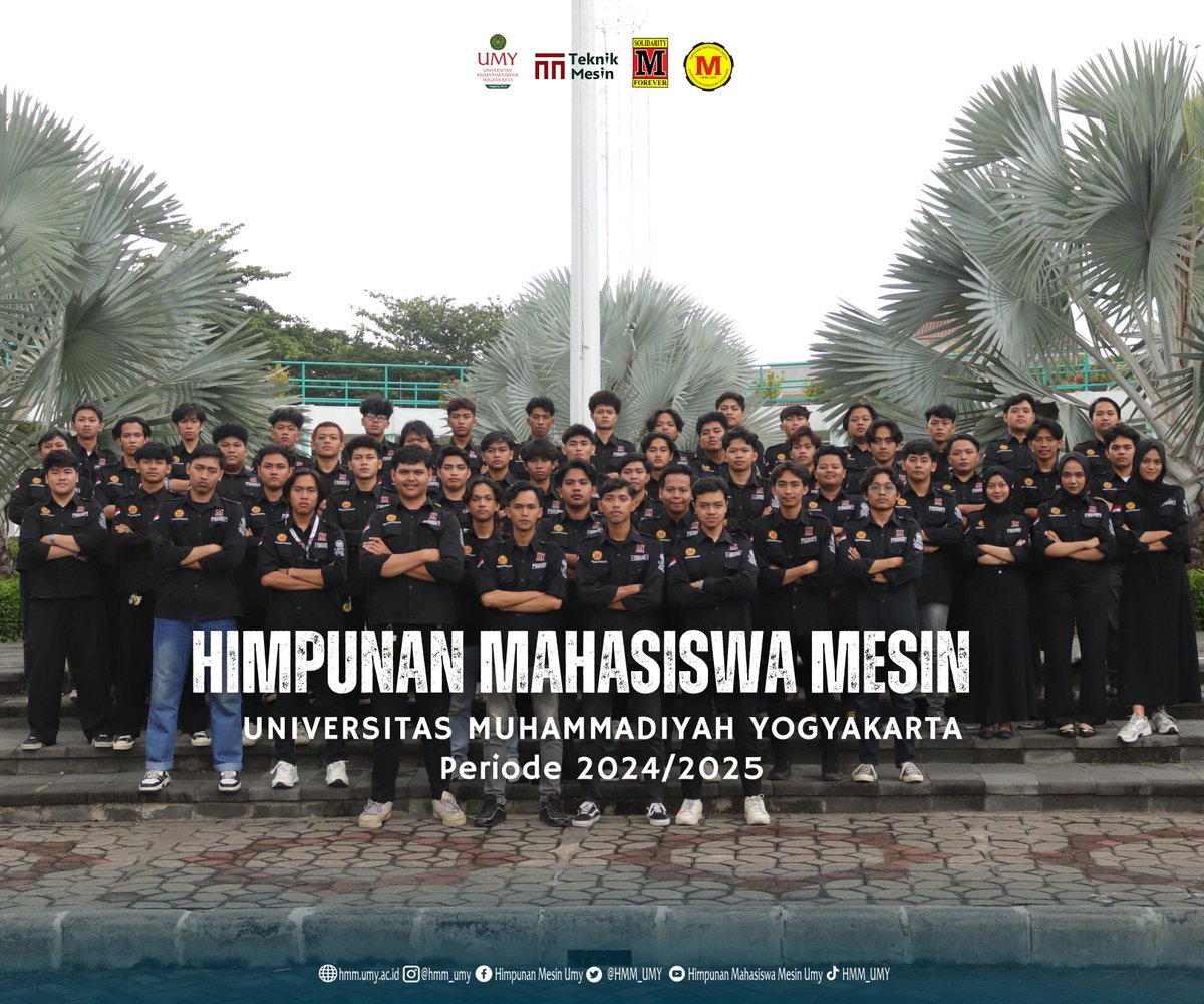 [PENGURUS HIMPUNAN MAHASISWA MESIN UNIVERSITAS MUHAMMADIYAH YOGYAKARTA PERIODE 2024/2025]

🌐 Media Resmi HMM UMY
📷 Instagram : @hmm_umy
🎵 TikTok : @hmm_umy
📱 Facebook : Himpunan Mesin UMY
🎥 YouTube : Himpunan Mahasiswa Mesin UMY
💻 Web : hmm.umy.ac.id