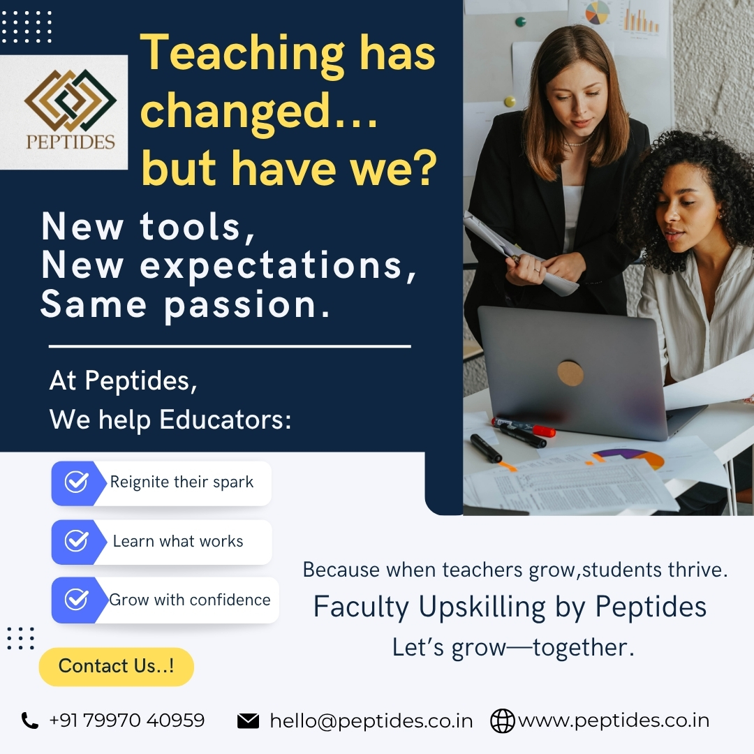 Peptides11008's tweet image. Teaching has evolved—have we?
Empower your teaching journey with Faculty Upskilling by Peptides.
Let’s grow—together. 🌱
Contact Us Today
peptides.co.in
7997040959

#Peptides #FacultyUpskilling #FutureReadyTeaching #TeacherSupport #EducationMatters