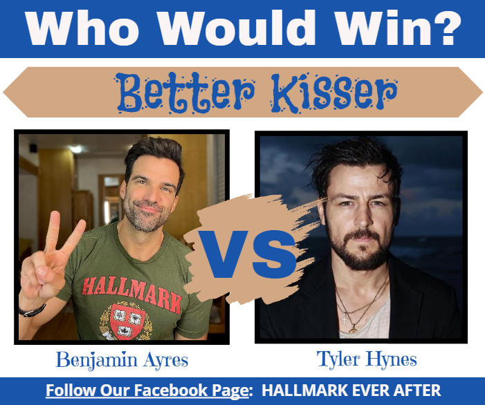 RomComReview1's tweet photo. #HallmarkChannel kisses are usually innocent "pecks," but occasionally, the hotness level ramps up just a little, like the kiss #BenjaminAyres shares with Kimberley Sustad in #TheSantaClass, or the unscripted one #TylerHynes shares with Rhiannon Fish in #APictureOfHer. https://t.co/TMjaIglrV4