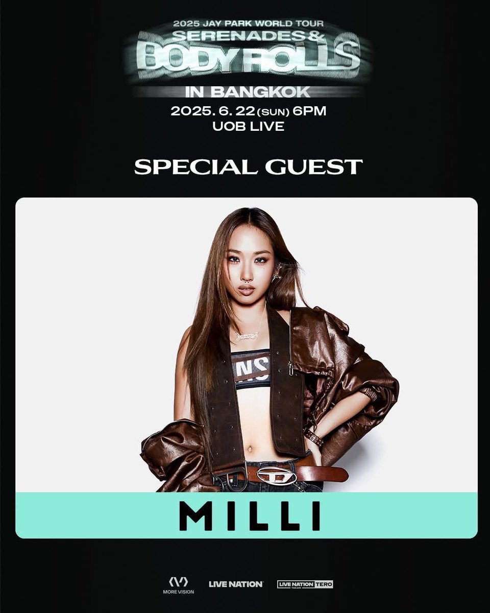 อีกไม่ถึงสองวีค กับคอนพี่ “JAY PARK” 
.
มาโยกกับพี่เจย์ และแขกรับเชิญ 'มิลลิ' 
.
ซื้อบัตรยังได้อยู่นะ คลิกตรงนี้ bit.ly/jayparkbkk2025 แล้วมาเจอกันนะ
#JayPark #JAYPARKinBANGKOK #2025JayParkWorldTour