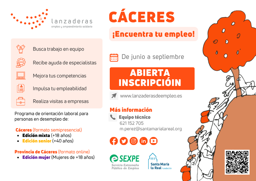 En desempleo y buscando oportunidades?
🚀 Llega #LanzaderasDeEmpleo a #Cáceres
🔸 Asesoría experta
🔸 Mejora tu CV y habilidades
🔸 Contacto con empresas
🎯 ¡GRATIS y con plazas limitadas!
📝 Inscríbete 👉 bit.ly/Preinscripcion…
#Empleo #Formación #SEXPE