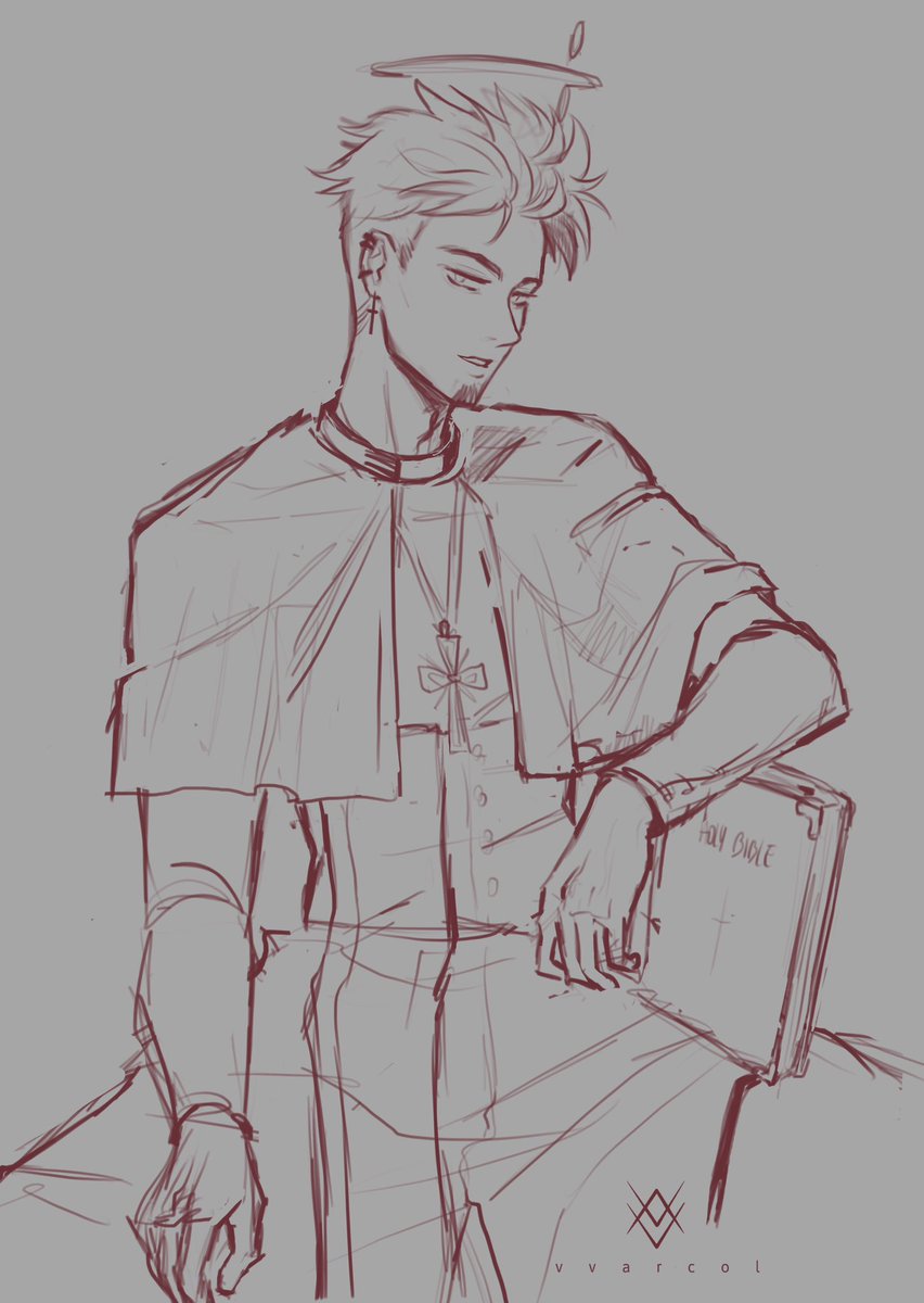 vvarcol's tweet image. Priest Adam want’s you to sit on his lap.
//idk, I’m too lazy to finish this one
#HazbinHotelFanart #HazbinHotelAdam