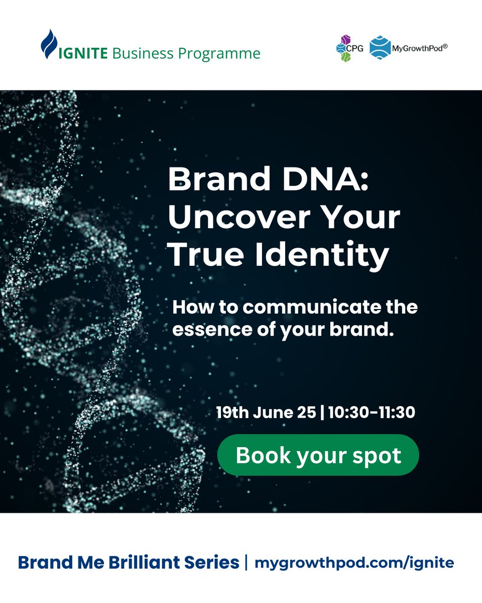 Brand identity isn’t just about design — it’s about knowing what you stand for.

Discover the purpose behind your business and learn how to express it with clarity and confidence.

📅 Thursday 19 June 
 🕥 10:30–11:30am 
 💻 Online
🔗 Register here: shorturl.at/ym4jW