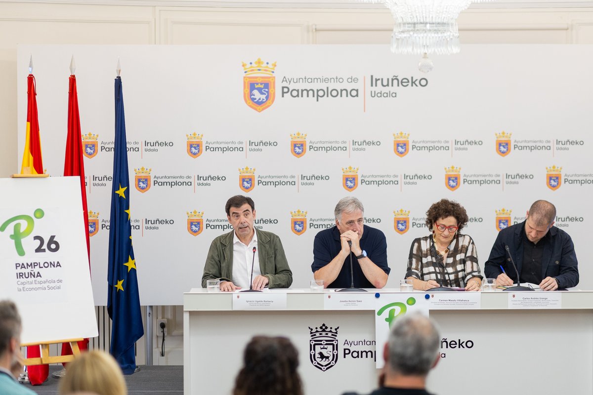 AnelNavarra's tweet image. 🗞️Ignacio Ugalde: “Pamplona-Iruña personifica como nadie los requisitos para ser Capital Española de la Economía Social en 2026”
Información completa 👉anel.es/ignacio-ugalde…

#EconomíaSocialNA #CapitalidadEconomíaSocial #PamplonaIruña #Navarra #CEPESNavarra