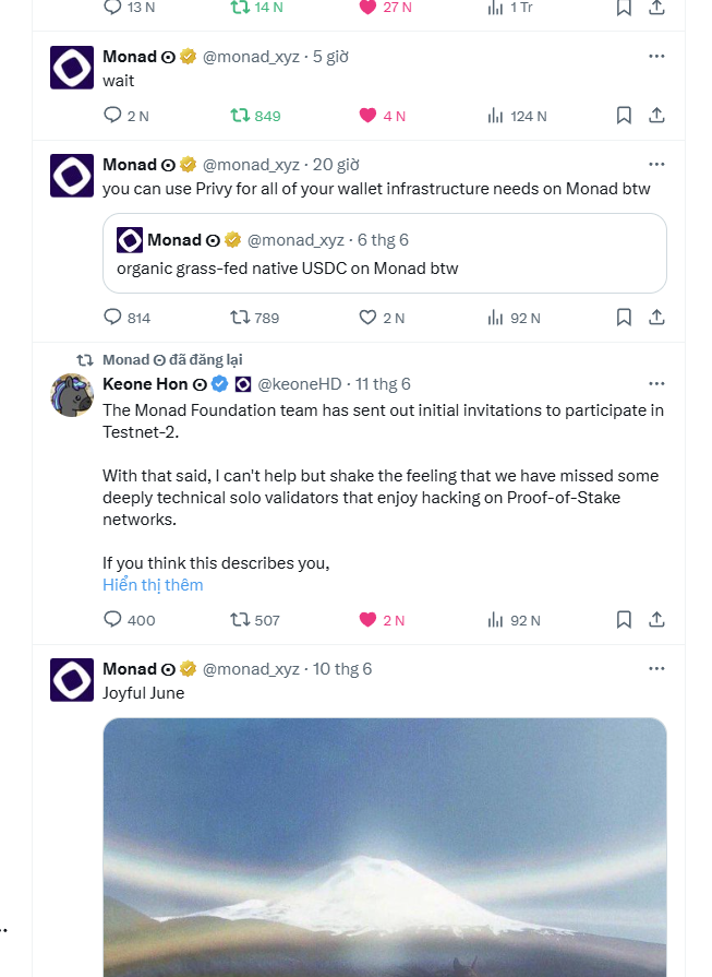 under30bnb's tweet image. Thấy @monad_eco @monad_xyz dạo này rảnh hả ta, 
Anh em vào chém nào !!! 
Có SBT khấn có được gì ko anh em ơi,. anh em làm tới đâu rồi,  @KaitoAI @keoneHD 
Anh em có đang hóng ko đây... 
----
#airdrop #retroactive #monad