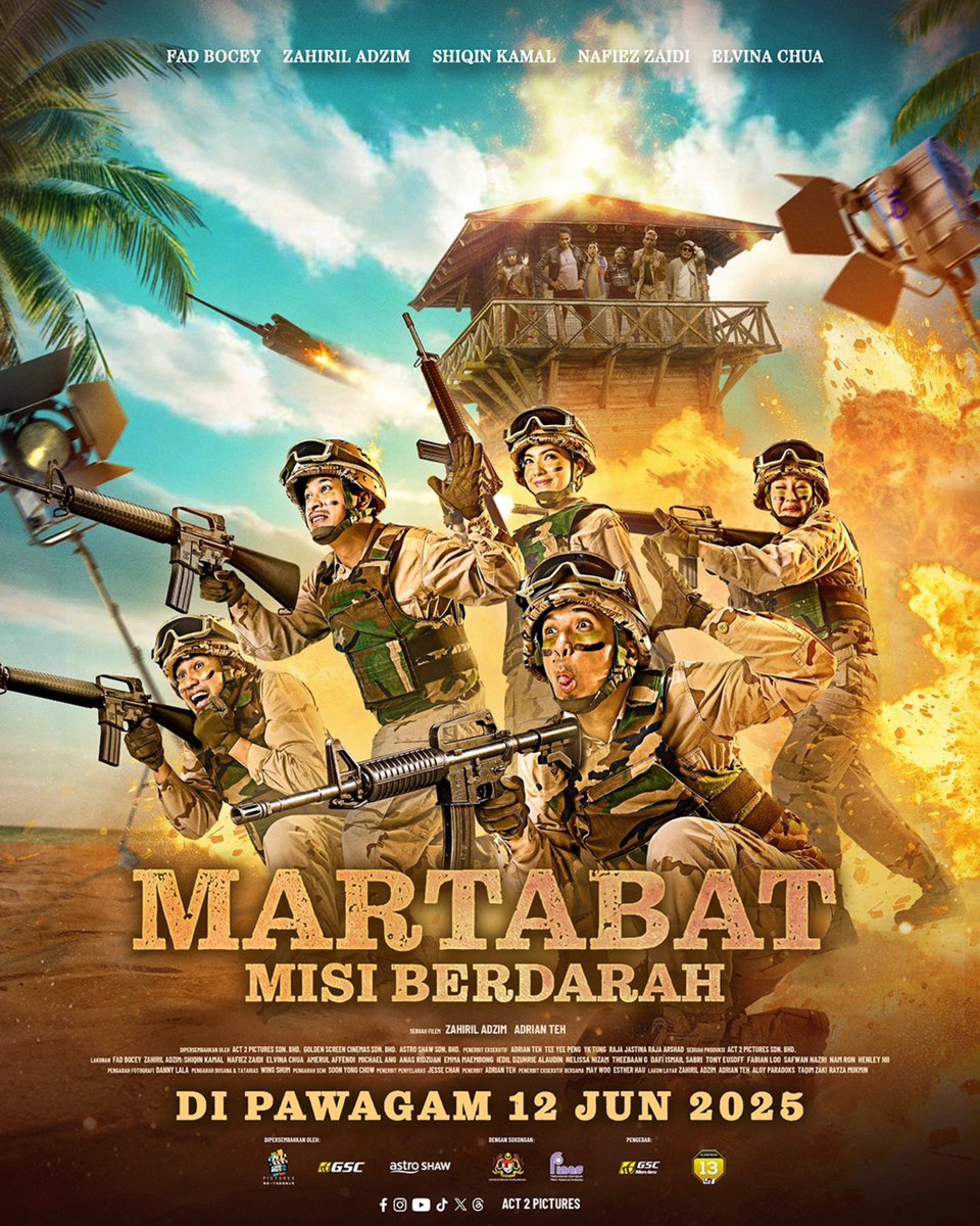 zhafvlog's tweet image. MARTABAT: MISI BERDARAH
5/5 Infinity Stars
Sebuah filem komedi arahan bersama Zahiril Adzim & Adrian Teh, mengisahkan sekumpulan pelakon tambahan yang sanggup buat apa sahaja demi jadi terkenal atau sekurang-kurangnya, dapat watak yg lebih besar. Filem ni kelakar tapi…