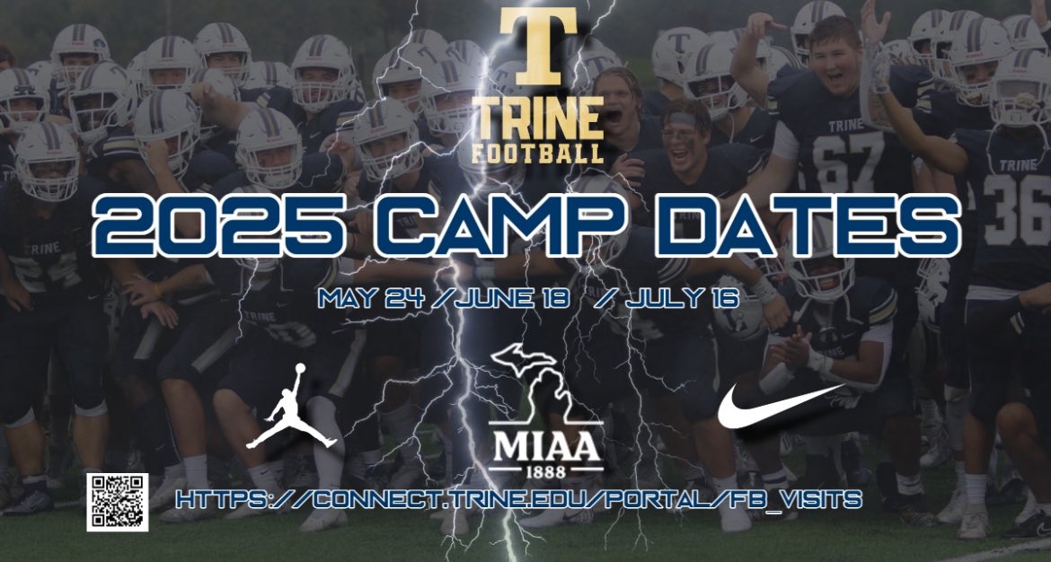 Keegan Hunt 2026 (@keeganhunt26) on Twitter photo I will be at Trine on June 18th for the prospect camp. Excited to get after it on the field and compete. Can’t wait!!! <a href="/CoachWilliamsJ/">Jonas Williams</a> <a href="/CoachRRiley/">Robert Riley</a> <a href="/CoachAbbs/">Troy Abbs</a> <a href="/CoachOiler/">Coach Oiler</a> <a href="/TrineThunderFB/">Trine Thunder FB</a> I will be at Trine on June 18th for the prospect camp. Excited to get after it on the field and compete. Can’t wait!!! <a href="/CoachWilliamsJ/">Jonas Williams</a> <a href="/CoachRRiley/">Robert Riley</a> <a href="/CoachAbbs/">Troy Abbs</a> <a href="/CoachOiler/">Coach Oiler</a> <a href="/TrineThunderFB/">Trine Thunder FB</a>