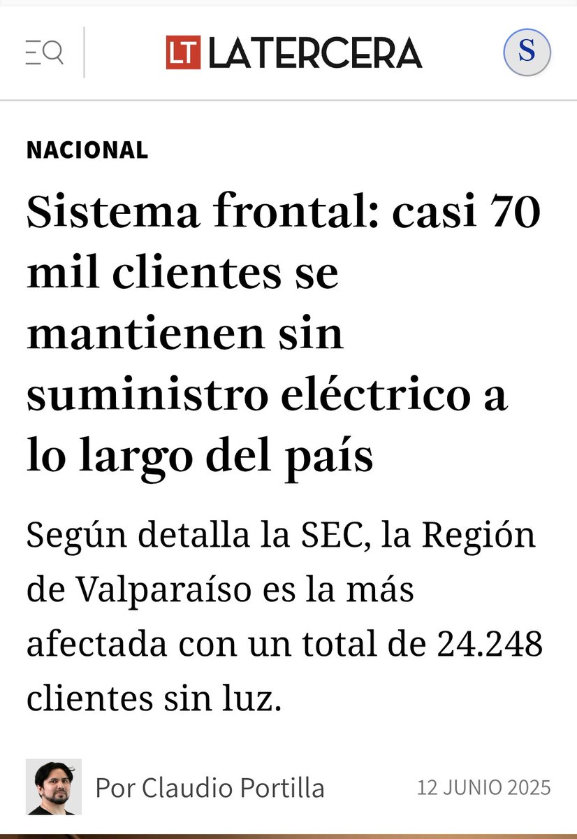 Esto se veía venir. Ojalá las empresas hayan reforzado sus planes para reponer lo mas rápido posible.

#CorteDeLuz