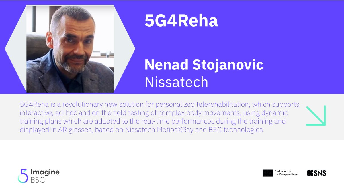 Imagine-B5G (@b5gimagine) on Twitter photo π<a href="/B5gImagine/">Imagine-B5G</a> introduces its Third Open Call Winners!
βοΈ Today, we introduce a vertical experiment from <a href="/nissatech/">Nissatech Innovation Centre</a>, from the Norway facility - 5G4Reha.
π» Learn more about this project on our website: imagineb5g.eu/5g4reha-in-imaβ¦ π<a href="/B5gImagine/">Imagine-B5G</a> introduces its Third Open Call Winners!
βοΈ Today, we introduce a vertical experiment from <a href="/nissatech/">Nissatech Innovation Centre</a>, from the Norway facility - 5G4Reha.
π» Learn more about this project on our website: imagineb5g.eu/5g4reha-in-imaβ¦
