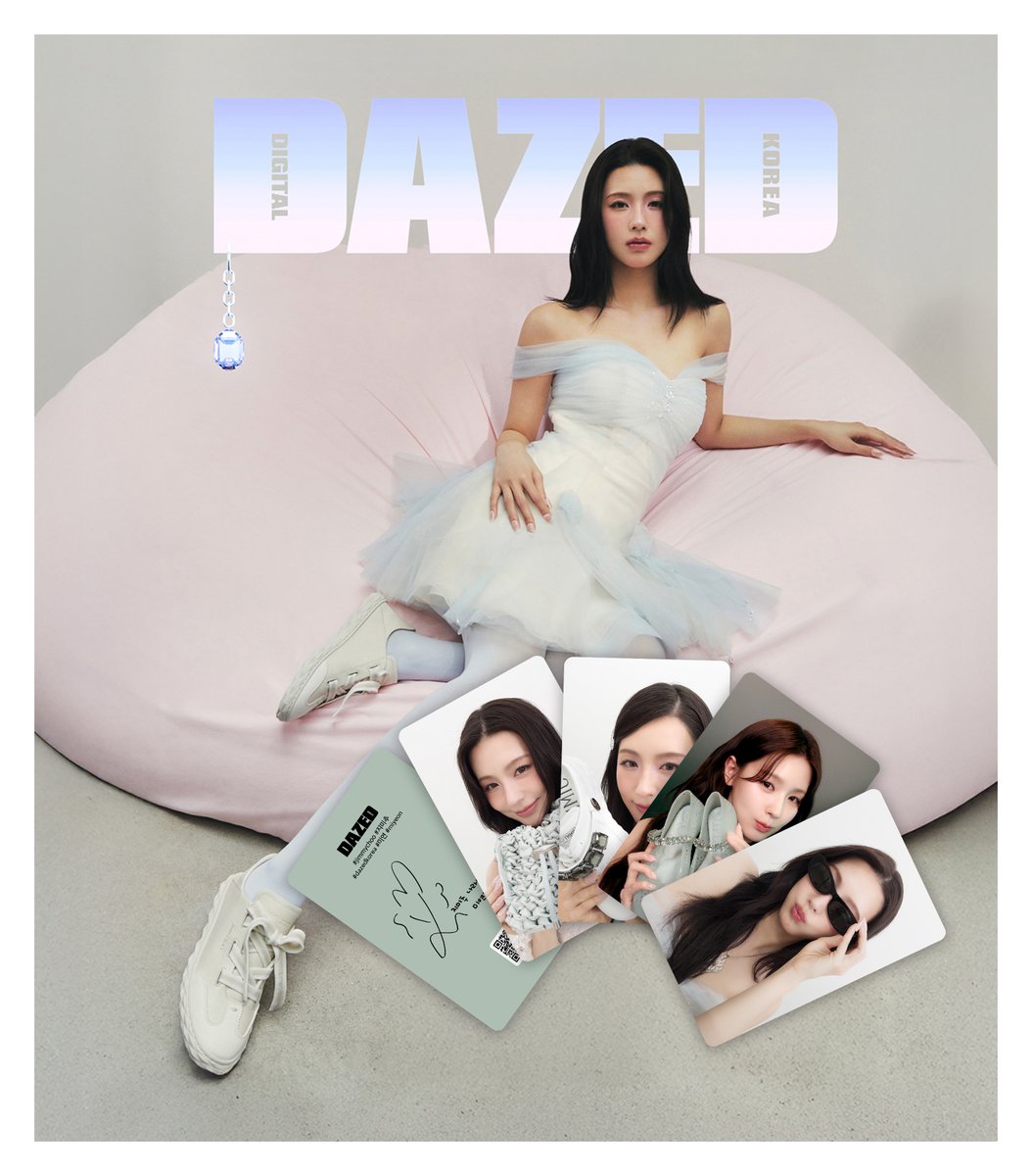 studio_OWNS's tweet photo. 𝗗𝗔𝗭𝗘𝗗 𝘅 𝗠𝗜𝗬𝗘𝗢𝗡 | 𝗢𝗪𝗡𝗦

Princess MIYEON 👑, global ambassador of Jimmy Choo, graces the cover of Dazed May issue!

We’ve created a special RealTouch photocard featuring MIYEON wearing the latest Jimmy Choo bags, shoes, and eyewear — and yes, you can touch her looks to explore them!

This exclusive photocard is available only to visitors at Jimmy Choo stores, first come first served.
Ready to run for your MIYEON princess card? 🏃‍♀️‍🏃‍💨

#idle #JIMMYCHOO #DAZED #RealTouch #RealTouchPhotoCard