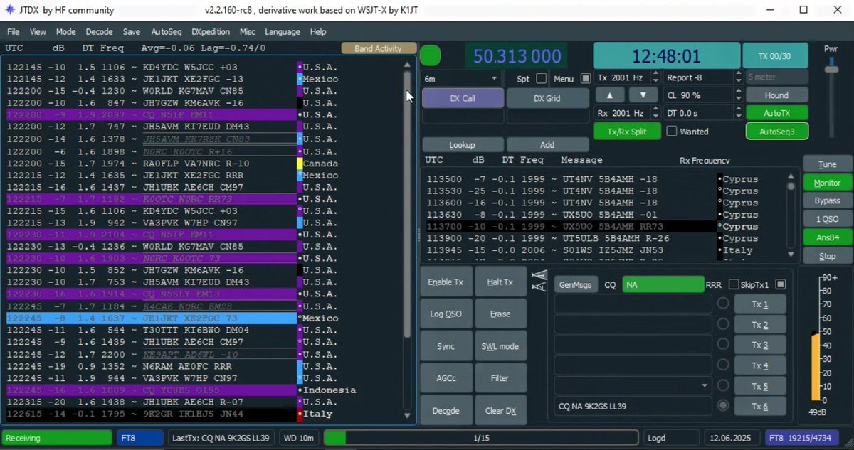 Missed the opening to west coast by few mins!!
#50Mhz