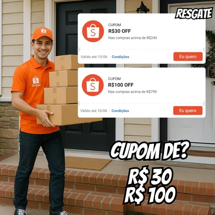 🔥 Cupom Shopee

💥 R$30 OFF em compras a partir de R$249
💥 R$100 OFF em compras a partir de R$799
📦 Válido para TODO o site!

🛒 Acesse: s.shopee.com.br/3qBEpursBN
➡ Resgate o cupom diretamente no link!