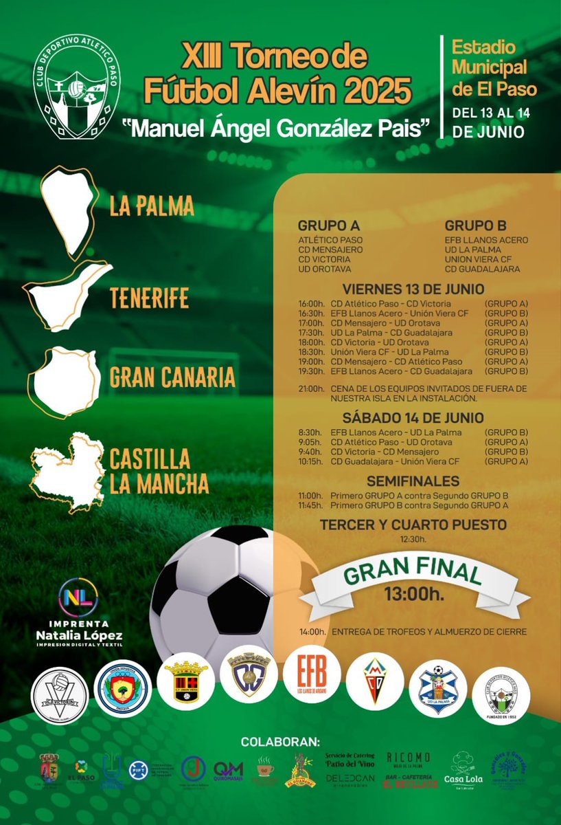 Furia Morada 1947 (@furiamorada1947) on Twitter photo No podemos estar más orgullosos de que aquello que surgió en octubre de 2022 nos de imágenes como esta.
La cantera del <a href="/deporguada/">C.D. Guadalajara 🟣⚪️</a> presente en El Paso para disputar el Torneo Manuel Ángel González Pais.
!A disfrutar del torneo y de la Isla Bonita! <a href="/CDG_cantera/">C.D. Guadalajara - Cantera</a> 💜💚🖤 No podemos estar más orgullosos de que aquello que surgió en octubre de 2022 nos de imágenes como esta.
La cantera del <a href="/deporguada/">C.D. Guadalajara 🟣⚪️</a> presente en El Paso para disputar el Torneo Manuel Ángel González Pais.
!A disfrutar del torneo y de la Isla Bonita! <a href="/CDG_cantera/">C.D. Guadalajara - Cantera</a> 💜💚🖤