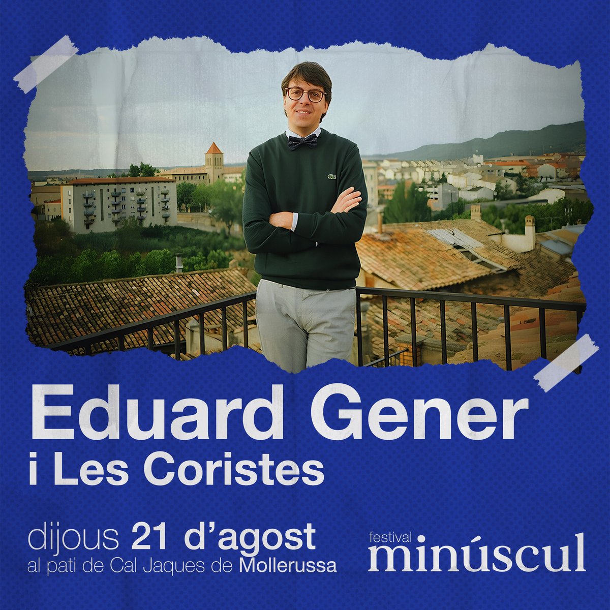 ☂️ L’Eduard és un dels artistes més singulars de Catalunya, amb un estil únic i inimitable: el swing de comarques. Al Minúscul vindrà acompanyat de les Coristes per oferir un autèntic xou. Te’ls perdràs?

🎟 Entrades disponibles al Punt 14 (#Mollerussa)