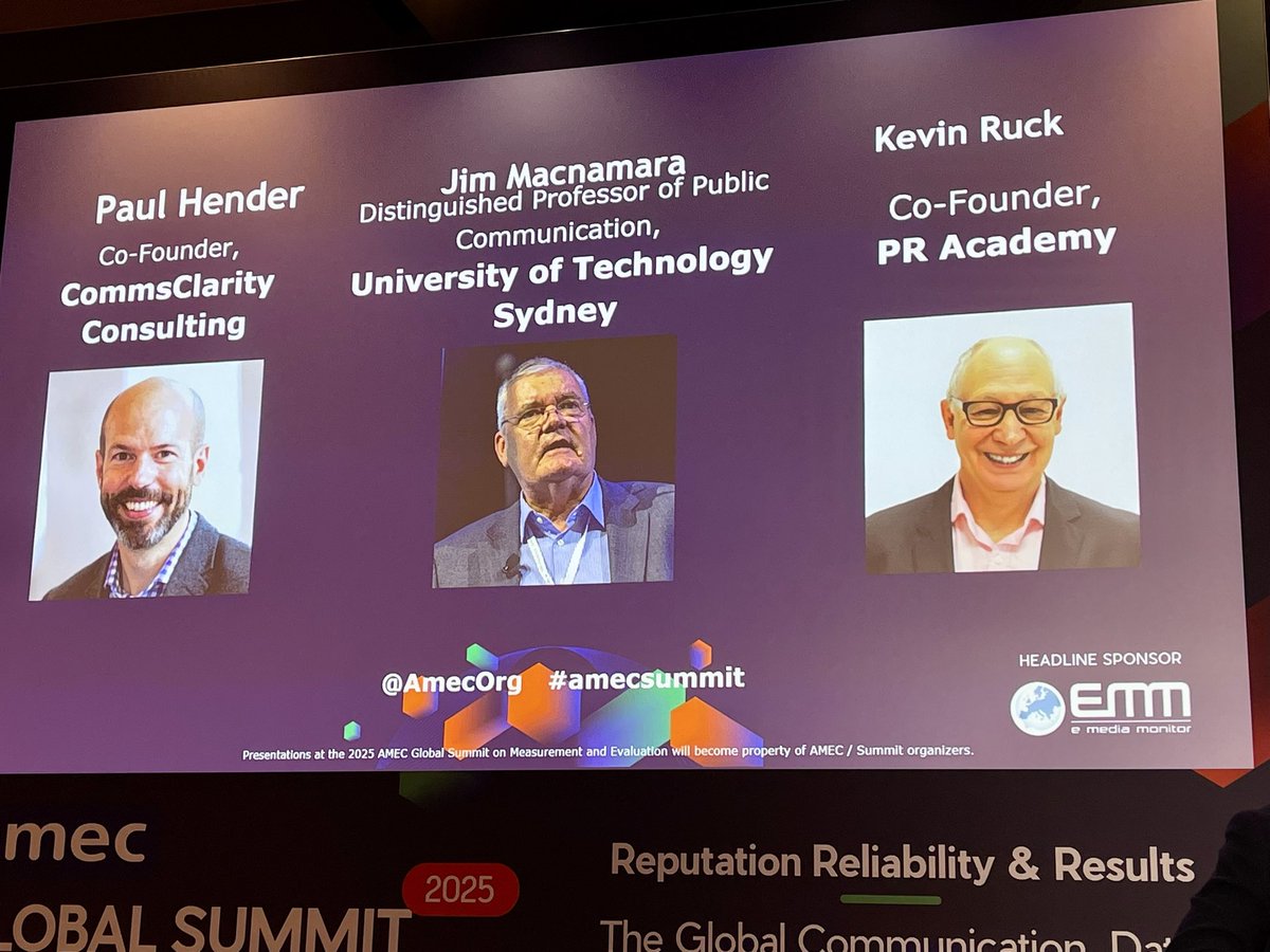 marybethwest's tweet photo. Excited to learn about the NEW diploma course in PR and communication measurement and evaluation, by @AmecOrg and spearheaded in collaboration by Paul Hender, Jim Macnamara and Kevin Ruck — a genuine brain trust! #AMECsummit https://t.co/OYcbEUdSAV