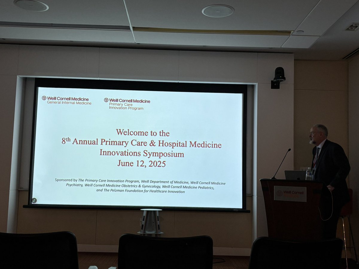 WCMGIM's tweet image. Our 8th Annual Primary Care and Hospital Medicine Innovations has begun with opening remarks from Dean Robert Harrington and Dr. Myles Wolf welcoming attendees! #PCIHM25 @WeillCornell @WCMDeptofMed