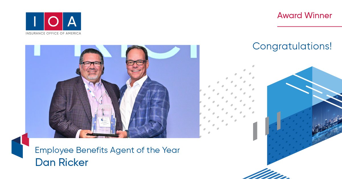 A big congratulations to Dan Ricker, who has once again been named our 2025 Employee Benefits Agent of the Year. His dedication and integrity show up in every project, conversation, and collaboration. Well deserved! #IOAUSA